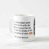 有名な写真家の引用文8ヴィンテージカメラ画像 コーヒーマグカップ (正面左)