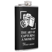 有名な写真引用文白黒ドリンク フラスク (右)