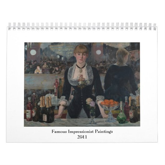 有名な印象派の絵画 カレンダー (カバー)