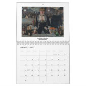 有名な印象派の絵画～2018年に変わる カレンダー (1月 2027)