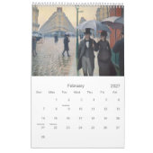 有名な印象派絵画の～が2019年に変わる カレンダー (2月 2027)