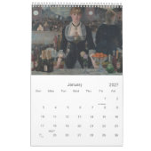 有名な印象派絵画の～が2019年に変わる カレンダー (1月 2027)