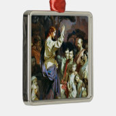 有名な山の絵を描説教 メタルオーナメント (右)