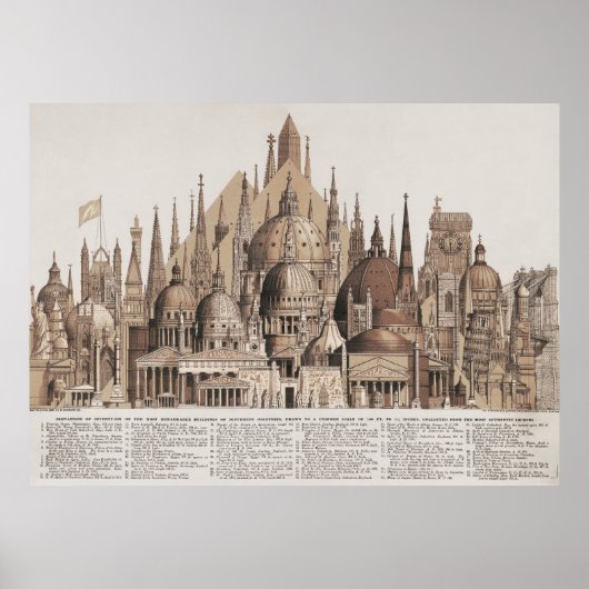 有名な建物 ポスター (正面)