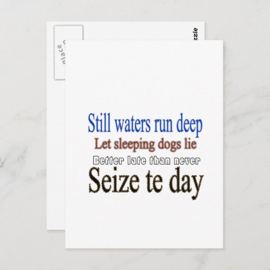 有名な引用文ことわざはがき ポストカード (正面/裏面)