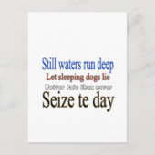 有名な引用文ことわざはがき ポストカード (正面)