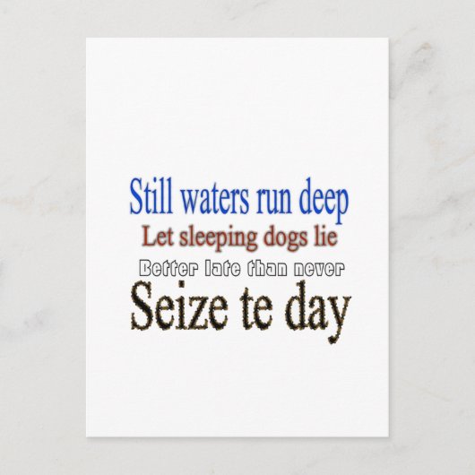 有名な引用文ことわざはがき ポストカード (正面)