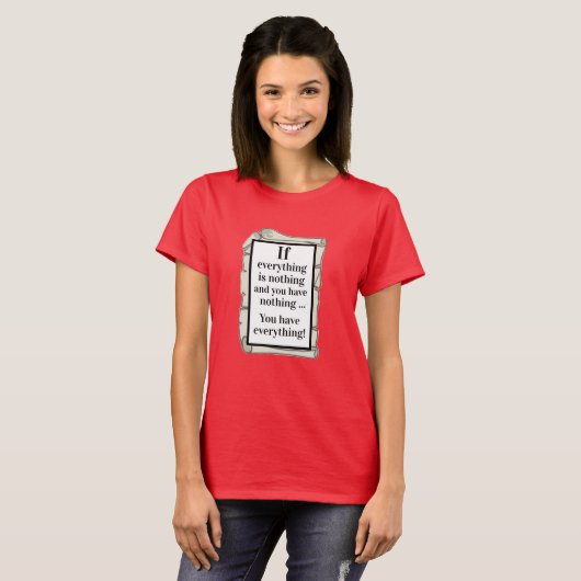 有名な引用文もしは何もない Tシャツ (正面フル)
