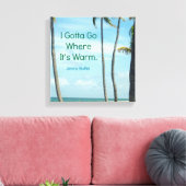 有名な引用文ジミーバフェットフォトアート キャンバスプリント (インサイチュ (リビング))