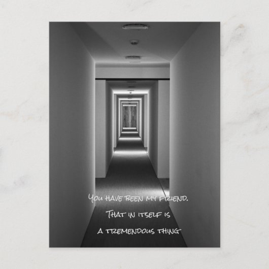 有名な引用文: EBのずっと白によって私の友人、行います インビテーションポストカード (正面)