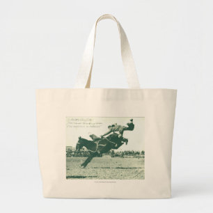 有名な強く反対するBronc 5分 ラージトートバッグ