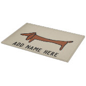 有名な抽象芸術ダックスフントのパーソナライズ カッティングボード (角)