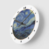有名な星月夜&バンゴッホ/ヴィンテージアートラウンド ラウンド壁時計 (傾斜)