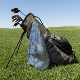 有名な星空の夜&ファンゴッホ/ヴィンテージアート  ゴルフタオル