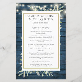 有名な映画の名セリフ ブライダルシャワーゲーム