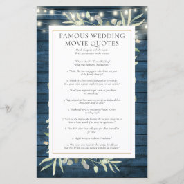 有名な映画引用文ブライダルシャワーゲーム