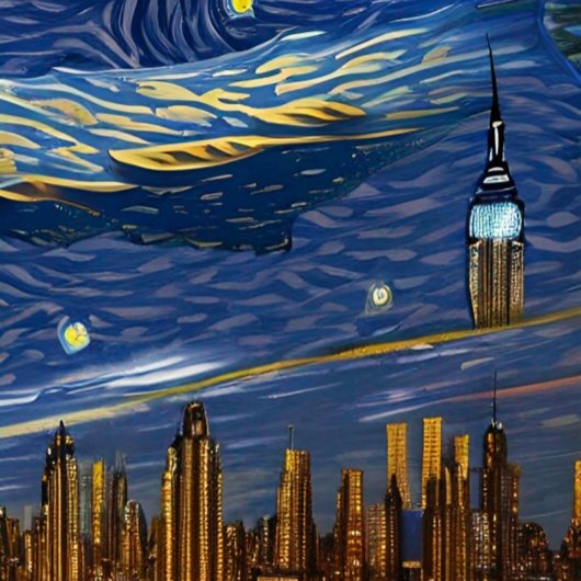 「有名な波の星空の夜」 Canvas Print with b キャンバスプリント