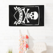 有名な海賊のドクロの骨 横断幕 (インサイチュ)