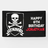 有名な海賊のドクロパーティー 横断幕 (横)