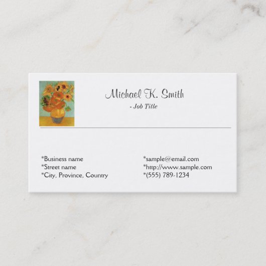 有名な素晴らしアートの個人名刺。 名刺 (正面)