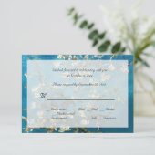 有名な美術の出欠確認付き結婚式招待状 招待状 (スタンド正面)