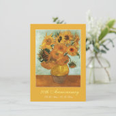 有名な美術品　１２本のひまわり　記念日 招待状 (スタンド正面)