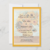 有名な美術品　１２本のひまわり　記念日 招待状 (裏面)