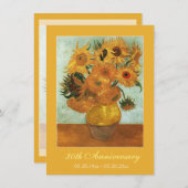 有名な美術・十二本のひまわり記念日 招待状 (正面/裏面)