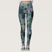 有名な芸術家によってインスパイア-ブロックのレギングを着色して下さい レギンス (正面)