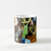 有名な芸術家の猫は帽子店のガスを抜きました コーヒーマグカップ (中央)