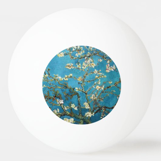 有名な芸術 - 花咲くアーモンドの木。ヴィンセント・ファン 卓球ボール (裏面)