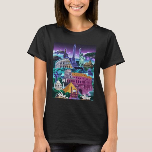 有名な観光地 Tシャツ (正面)