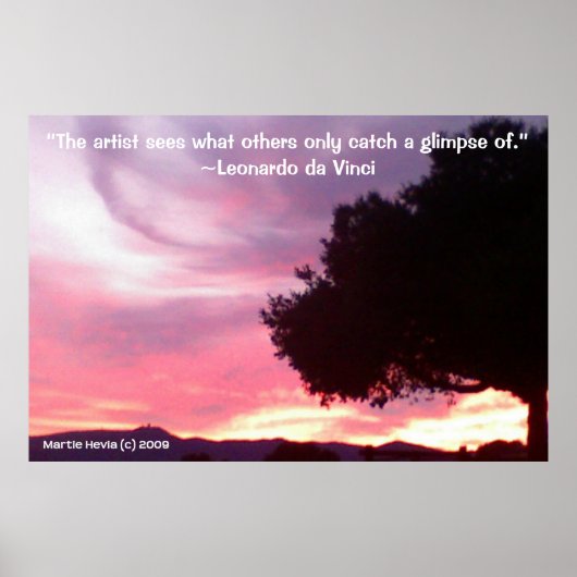 有名な言葉：木 – da Vinci – ポスター (正面)