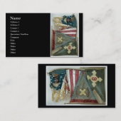 有名な連合軍旗-プレート1 - 名刺 (正面/裏面)