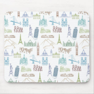 有名な陸標パターン マウスパッド