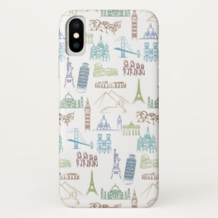 有名な陸標パターン iPhone X ケース