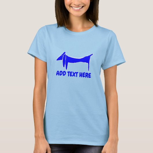 有名な青い犬ダックスフント Tシャツ (正面)