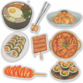 有名な韓国通りグルメかわいい シール (正面)