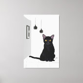 有名な黒猫絵を描の壁画 キャンバスプリント (正面)