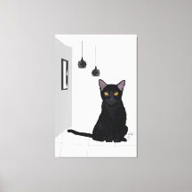 有名な黒猫絵を描の壁画