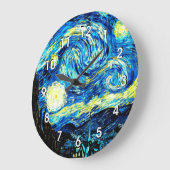 有名なStarry Nightヴィンセント絵画・ヴァン・ゴッホ ラージ壁時計 (傾斜)