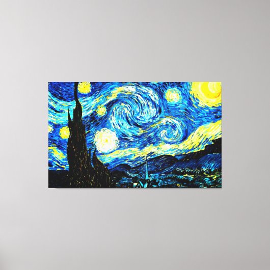 有名なVincent van 絵画ゴッホのStarry Night キャンバスプリント (正面)