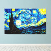 有名なVincent van 絵画ゴッホのStarry Night キャンバスプリント (インサイチュ (ウッドフロア))
