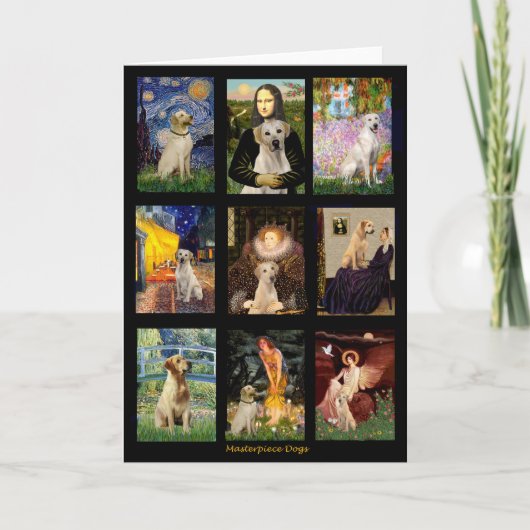 有名アートイエロー・ラブラドール・レトリーバー総合 カード (正面)