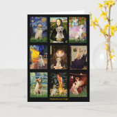 有名アートイエロー・ラブラドール・レトリーバー総合 カード (黄色い花)