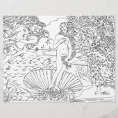 有名アートカラーリングページ最高傑作ボッティチェリ (正面)