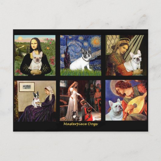 有名アートフレンチブルドッグ総合 ポストカード (正面)