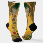 有名アート絵画のゴールデン"キス"グスタフクリムト ソックス (傾斜あり)
