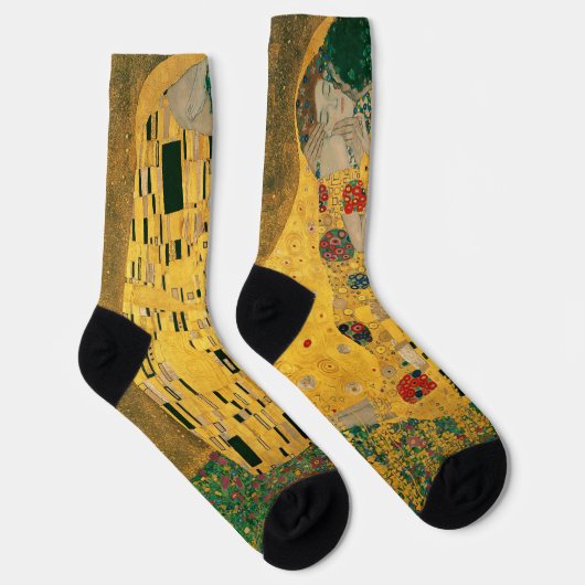 有名アート絵画のゴールデン"キス"グスタフクリムト ソックス (右)
