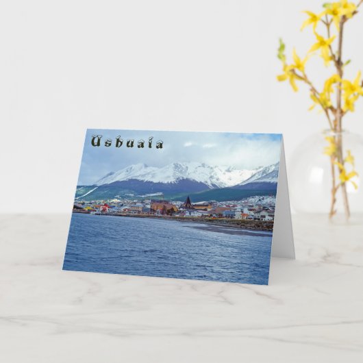 有名ウシュアイア-ティエラデルフエゴ（アルゼンチン） カード (黄色い花)